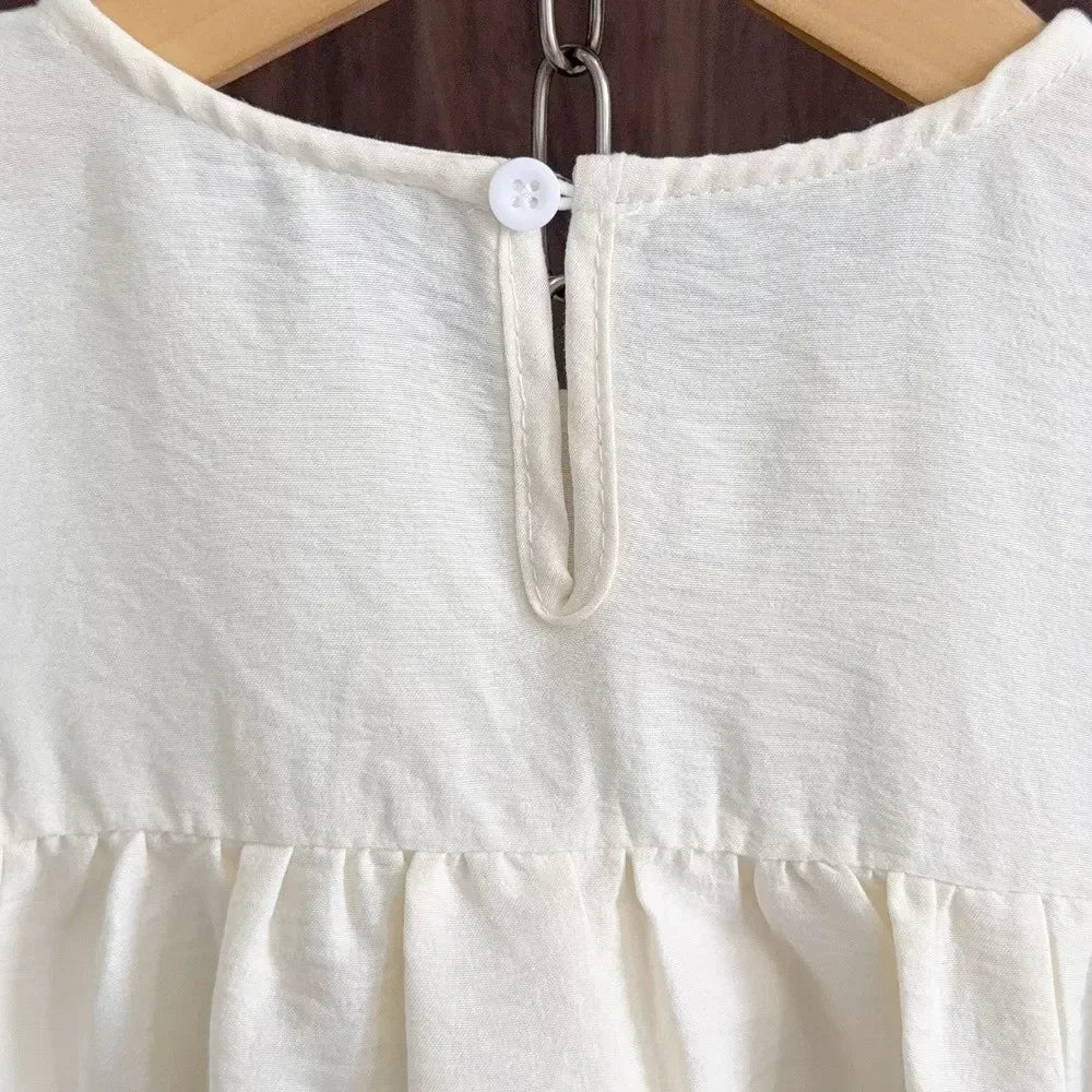 Vestido Isabela – Modelo Casual com Pregas para Meninas