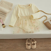 Body Infantil Estampa Margarida Amarelo Lenogue