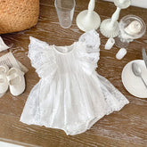 Body Infantil Renda Madeleine Branco Lenogue