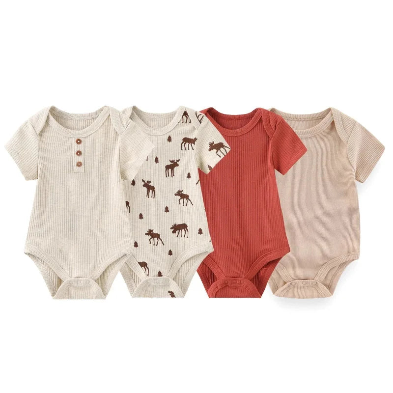 Conjunto Infantil 4 Peças Body Algodão Lenogue