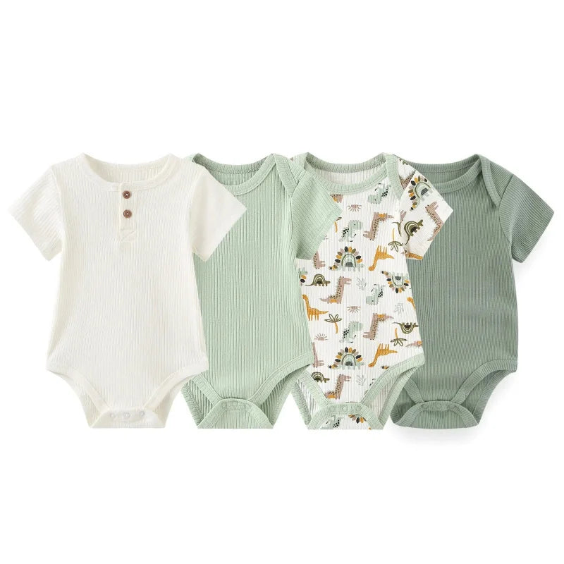 Conjunto Infantil 4 Peças Body Algodão Lenogue