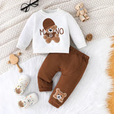 Conjunto Infantil Camiseta Manga Longa com Calça Modelo Urso Lenogue