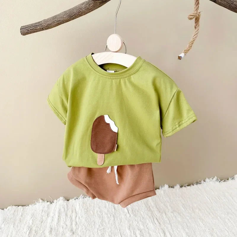 Conjunto Infantil Estampa Sorvete Colorido Lenogue