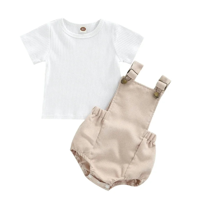 Conjunto Infantil Macacão e Camiseta Lenogue