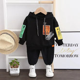 Conjunto Infantil Moletom com Capuz Estampa Letras e Calça Lenogue