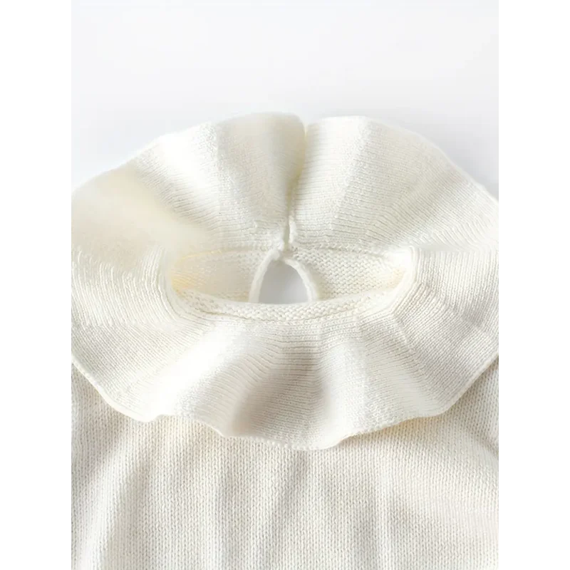 Macacão Romper Infantil Tricot Preto e Bege Lenogue