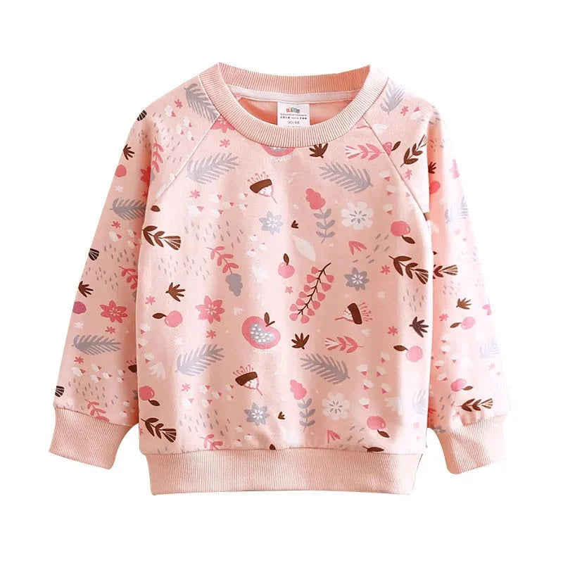 Moletom Infantil Manga Comprida Floral Lenogue