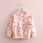 Moletom Infantil Manga Comprida Floral Lenogue