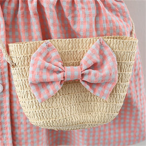 Vestido Infantil Xadrez com Mochilinha – Olivia