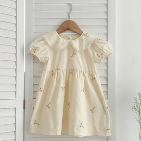 Vestido Princesa Infantil com Flores Bordadas