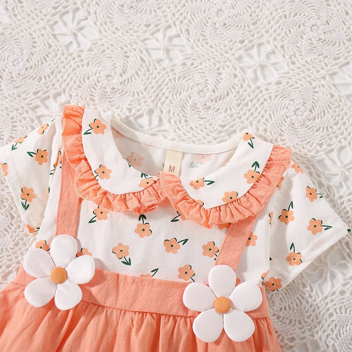 Vestido Floral Infantil com Gola Boneca – Lily