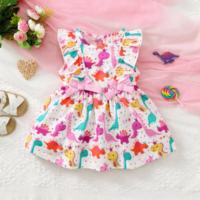 Vestido Infantil “Dino Divertido” – Sem Manga