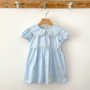 Vestido Princesa Infantil com Flores Bordadas