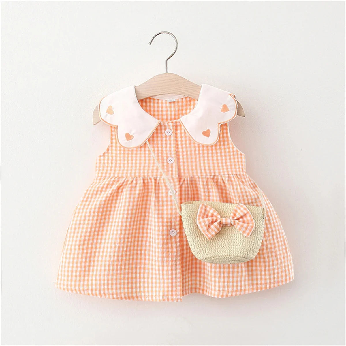 Vestido Infantil Xadrez com Mochilinha – Olivia