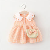 Vestido Infantil Xadrez com Mochilinha – Olivia