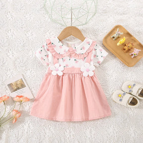 Vestido Floral Infantil com Gola Boneca – Lily