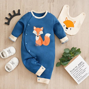 Body Infantil Algodão Confortável Estampa Raposa Lenogue