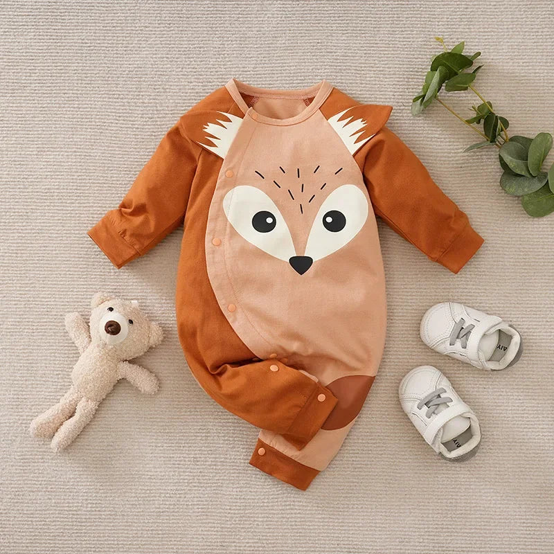 Body Infantil Algodão Estampa Raposa 3d para Frio Lenogue