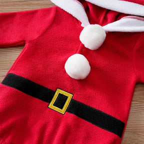 Body Infantil de Poliéster Manga Longa Papai Noel com Meias Lenogue