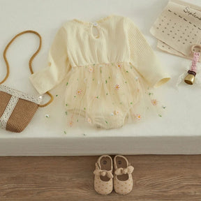 Body Infantil Estampa Margarida Amarelo Lenogue
