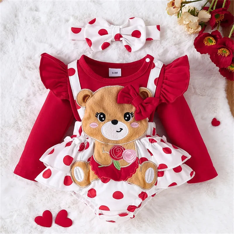 Body Infantil Manga Longa Estampa Ursinho Lenogue
