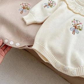 Body Infantil Tricotado Aurora Bege Lenogue