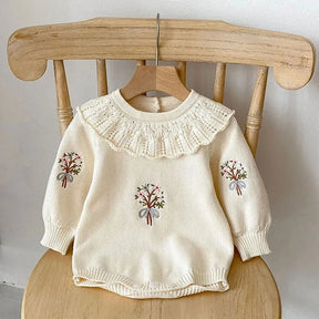 Body Infantil Tricotado Aurora Bege Lenogue