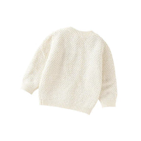 Casaco Infantil Cardigan Tricot Éclair Bege Lenogue