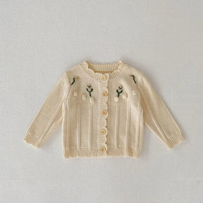 Casaco Infantil de Tricot Bege Lenogue