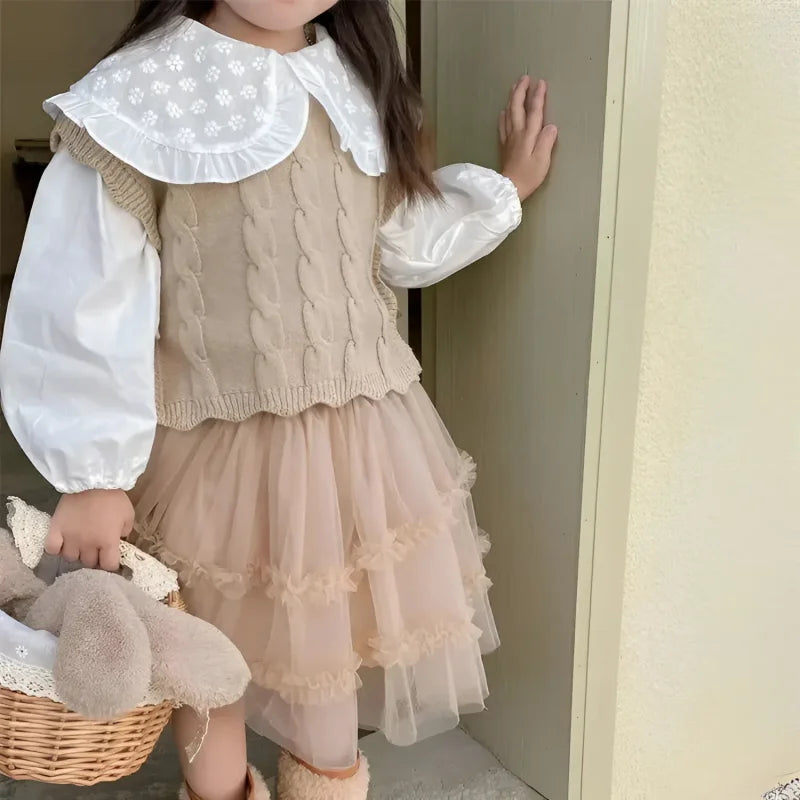 Colete Infantil Tricot Elizabeth Lenogue