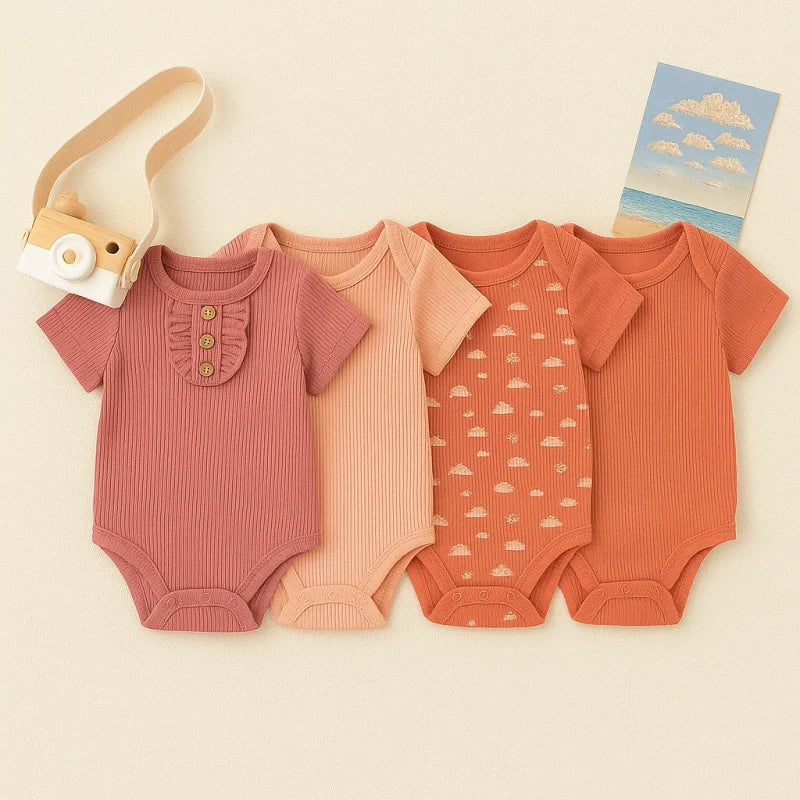 Conjunto Infantil 4 Peças Body Algodão Lenogue
