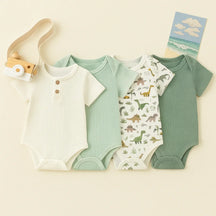 Conjunto Infantil 4 Peças Body Algodão Lenogue