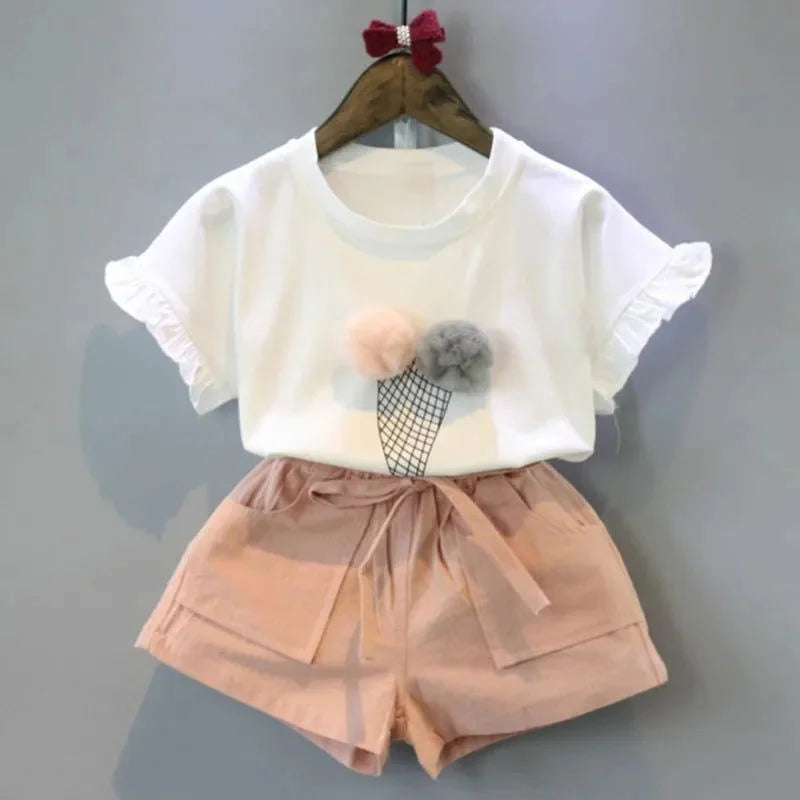 Conjunto Infantil Algodão Ice Cream Lenogue
