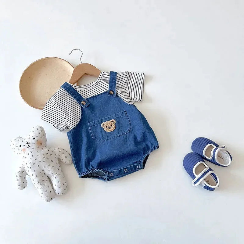 Conjunto Infantil Bear Romper e TShirt Lenogue
