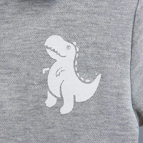 Conjunto Infantil Camisa Gola Polo Dinossauro com Shorts Modelo Lenogue