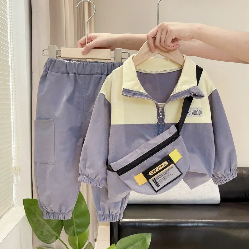 Conjunto Infantil Camisa Listrada com Estampa e Calça Casual Lenogue