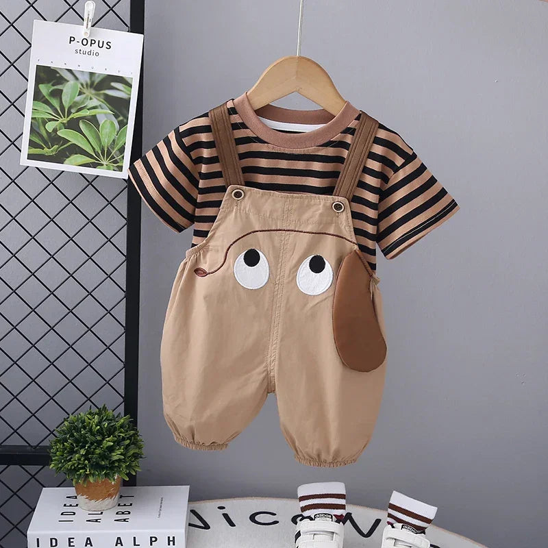 Conjunto Infantil Camiseta Cartoon com Shorts Lenogue