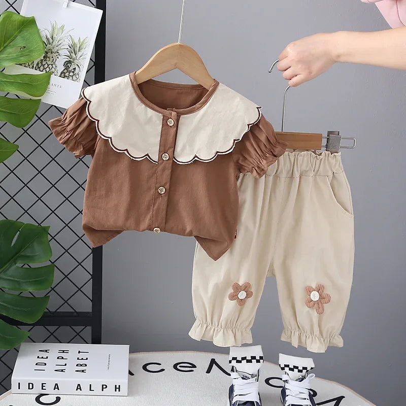 Conjunto Infantil Camiseta Manga Curta com Shorts Patchwork Lenogue