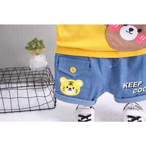 Conjunto Infantil Esportivo de Urso Cartoon Lenogue