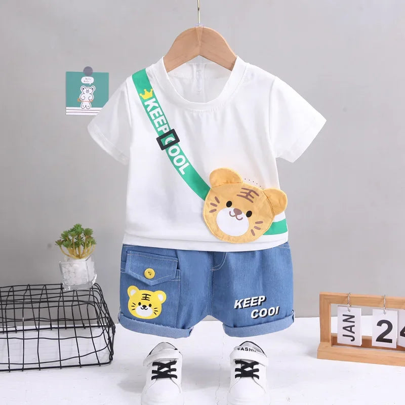 Conjunto Infantil Esportivo de Urso Cartoon Lenogue