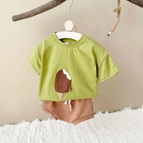 Conjunto Infantil Estampa Sorvete Colorido Lenogue