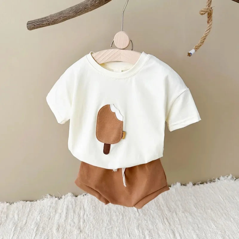Conjunto Infantil Estampa Sorvete Colorido Lenogue