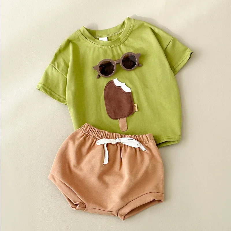 Conjunto Infantil Estampa Sorvete Colorido Lenogue
