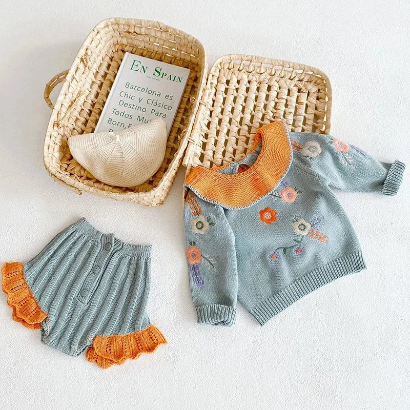 Conjunto Infantil Feminino Tricot Joana Lenogue
