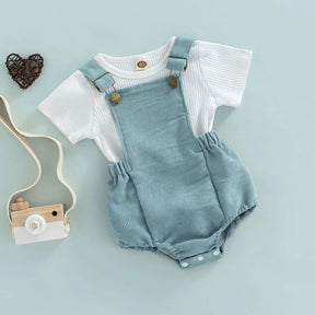 Conjunto Infantil Macacão e Camiseta Lenogue