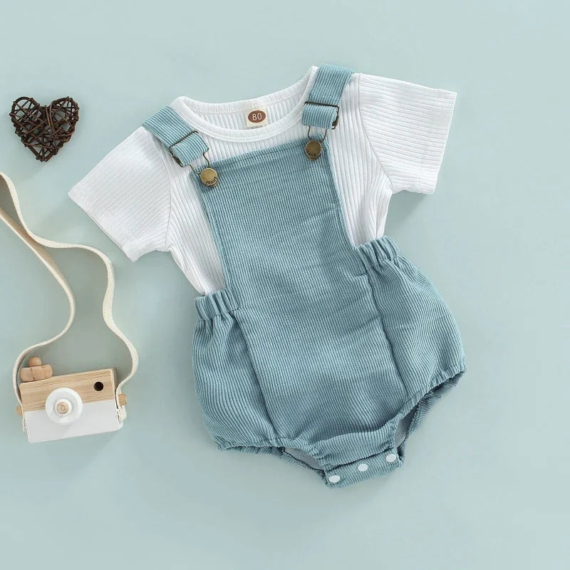 Conjunto Infantil Macacão e Camiseta Lenogue