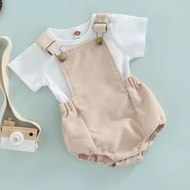 Conjunto Infantil Macacão e Camiseta Lenogue