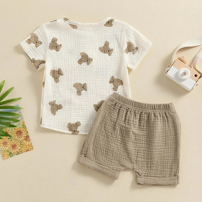 Conjunto Infantil Masculino Estampa Urso Lenogue