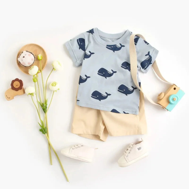 Conjunto Infantil Masculino Joaquim Tshirt Azul Lenogue