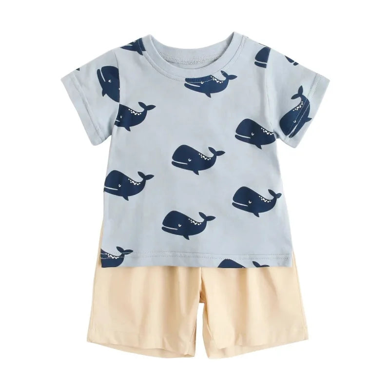 Conjunto Infantil Masculino Joaquim Tshirt Azul Lenogue